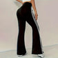 High-Waist Side Stripe Flared Pants