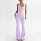🔥Neuheit 2026🔥 Trainings-Jumpsuit für Damen mit Leopardenmuster und integriertem BH