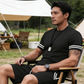 2-teiliges Set aus gestreiftem T-Shirt und Shorts für Herren