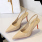 💎40% Rabatt💥👠Lackleder-Stilettos mit spitzer Zehenpartie und Fersenriemen für Damen💃Ich bin die Königin – ich strahle vor Selbstbewusstsein