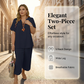 🔥Solange der Vorrat reicht 40 % Rabatt!🎉Damen-Casual-Set: Kurzarm-Oberteil & Weitbein-Hose