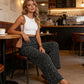 📢📢40 % Rabatt!! ⏰Damen-Hose mit gerafftem Hohem Bund & Weitem Bein – Leicht, vielseitig & eleganter Oversize-Style 🌿