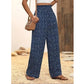 📢📢40 % Rabatt!! ⏰Damen-Hose mit gerafftem Hohem Bund & Weitem Bein – Leicht, vielseitig & eleganter Oversize-Style 🌿