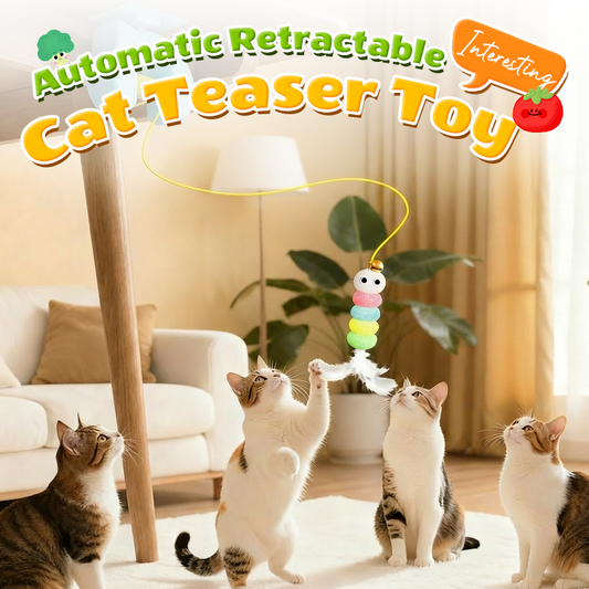 🐈🪀50% RABATT!🎐 Automatisches einziehbares Spielzeug für Katzen💡