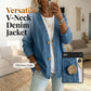 🧥Neu eingetroffen – 40 % Rabatt!🍊Klassische Jeansjacke für Damen mit Knopfleiste