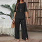 📢📢50 % Rabatt!! ⏰Zweiteiliges Damen-Set aus Top mit asymmetrischem Saum und Hose mit weitem Bein