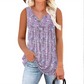 Ärmelloses Top mit Print und Knöpfen für Damen