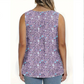 Ärmelloses Top mit Print und Knöpfen für Damen