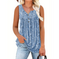 Ärmelloses Top mit Print und Knöpfen für Damen