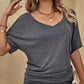 📢📢 50 % RABATT !! ⏰Lässiges, schulterfreies Kurzarm-T-Shirt für Damen