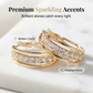 Elegant Geometric Hoop Earrings with Sparkling Accents