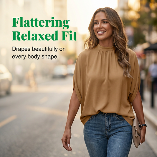 📢Mid-Season Sale: −40% nur für kurze Zeit⏰🌸 Sommerliche Tunika mit Print, Batwing-Ärmeln & Gehschlitz – luftig, bequem & vielseitig für Alltag, Strand & Reisen ☀️