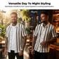 📢📢40 % RABATT !! ⏰Herren-Shirt mit kurzen Ärmeln im Retro-Look und geometrischem Strickmuster