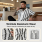 📢📢40 % RABATT !! ⏰Herren-Shirt mit kurzen Ärmeln im Retro-Look und geometrischem Strickmuster