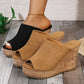 Women's Casual Peep-Toe Wedge Sandals