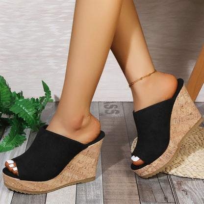 Women's Casual Peep-Toe Wedge Sandals