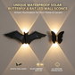 📢📢50 % RABATT !! ⏰Einzigartige, wasserdichte LED-Wandleuchte in Form eines Schmetterlings und einer Fledermaus, solarbetrieben