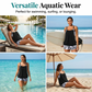 ✨ HALBER PREIS ANGEBOT👙 Damen Tankini mit Blouson-Top & Shorts 💥 bequem, modern & ideal für Strand & Pool ☀️