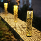 Solar Powered Garden Stake Light with Hollow-Carved Pattern
