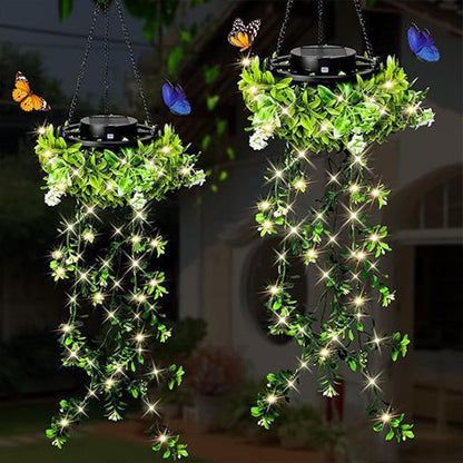 📢📢40% Rabatt  !!⏰Solarbetriebene Hängelampe aus Milangras🌿Gestalte deinen eigenen gemütlichen Garten💡