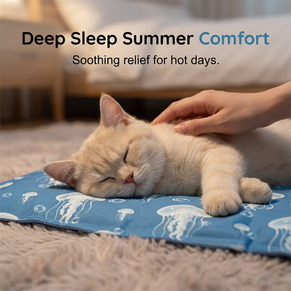 📢📢50 % RABATT !! ⏰ Mit Wasser gefülltes Sommer-Haustierbett – Kühlt natürlich & ohne Strom – Perfekt für heiße Tage, waschbar & rutschfest – Entspannung für Hund & Katze 🌊🐶✨