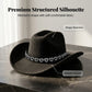 📢📢 40 % RABATT !! ⏰Damen Strass-Herz Cowboyhut Eleganter Französischer Jazz Fedora