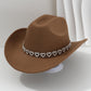📢📢 40 % RABATT !! ⏰Damen Strass-Herz Cowboyhut Eleganter Französischer Jazz Fedora