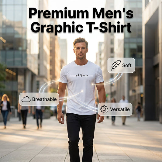 👕40% RABATT! ☀️ Herren Sommer Grafik-Print Rundhals T-Shirt – Weiche Baumwolle & atmungsaktiv – Lässiger Print, perfekt für heiße Tage, Freizeit oder Stadtbummel – bequem und stylisch 🎨