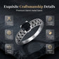 💍 50% RABATT JETZT HALBER PREIS 🔥 Damen Vintage Schwarzer Zirkon Ring 🖤