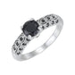 📢📢 40 % RABATT !! ⏰ Damen Vintage Schwarzer Zirkon Ring 🖤