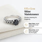 💍 50% RABATT JETZT HALBER PREIS 🔥 Damen Vintage Schwarzer Zirkon Ring 🖤