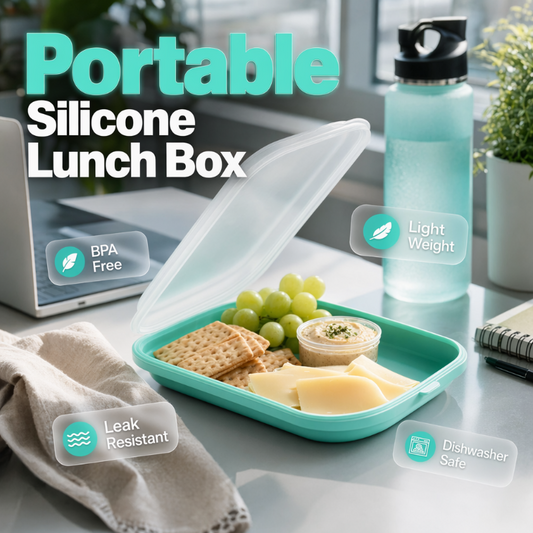 🍱 JETZT 50 % RABATT!! ⏰✨ Tragbare Lunchbox aus lebensmittelechtem Silikon