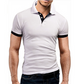📢📢40 % RABATT !! ⏰Herren Kurzarm-Poloshirt mit Kontrastbesatz