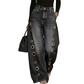 💃 Women's Wide-Leg Grommet Jeans – High-rise fit, elongating wide leg & silver-tone grommet accents. A vintage-inspired staple with a modern attitude 🌿