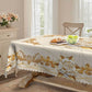 🛍️ 50 % Rabatt – Elegantes Tischdecken-Set mit Rose & goldgeprägtem Muster – wasserdicht, ölbeständig & stilvoll – ideal für Esstisch, Couchtisch & Wohnzimmer 🌹