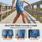 📢📢40% RABATT !!⏰ Damen Bermuda-Jeans-Shorts mit mittlerer Leibhöhe & Taschen – Jetzt im Sommertrend! 🛍️