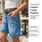 📢📢40% RABATT !!⏰ Damen Bermuda-Jeans-Shorts mit mittlerer Leibhöhe & Taschen – Jetzt im Sommertrend! 🛍️