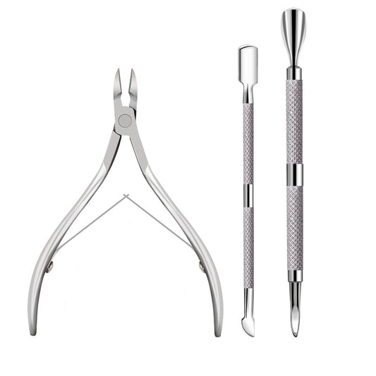 📢📢40 % RABATT !! ⏰3-teiliges Nagelhautpflege-Set aus Edelstahl