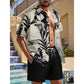 🏝️ 50 % Rabatt – Lässiges Sommer-Set mit tropischem Print – kurzärmeliges Hemd & Shorts, weicher Stoff & vielseitig kombinierbar – ideal für Urlaub & warme Tage ☀️