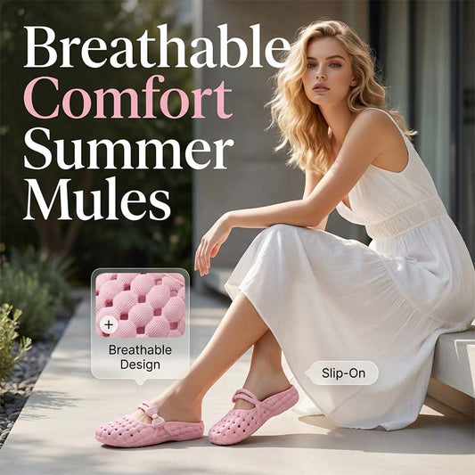 👡 40% RABATT! 🌸 Damen Geschlossene Atmungsaktive Pantoletten – Leicht, bequem & vielseitig – Ideal für Alltag, Büro & warme Tage ☀️
