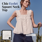 Women's Vintage Square Neck Sleeveless Top