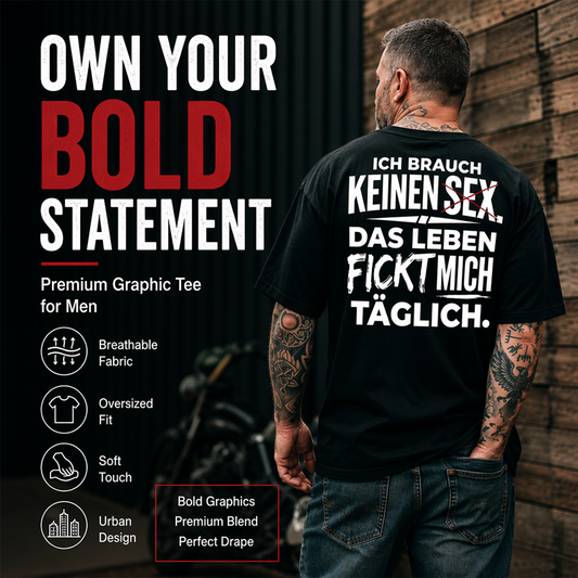 📢📢40% RABATT !!⏰Herren T-Shirt mit witzigem deutschen Spruch