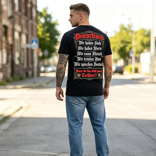 📢📢40% RABATT !!⏰ Herren T-Shirt mit Deutschland Print, atmungsaktiv für Alltag & Oktoberfest