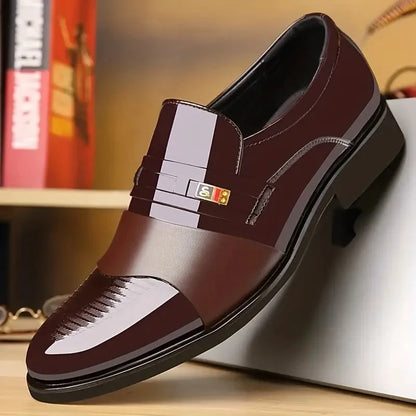 📢📢40% RABATT !!⏰Formelle Herrenschuhe aus Leder mit spitzer Zehe, bequem und rutschfest