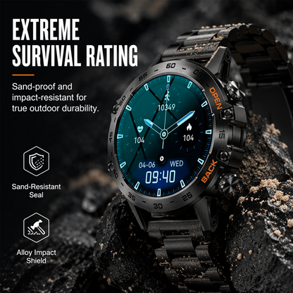 📢📢50% RABATT!! ⏰ Robuste Outdoor-Smartwatch – Militärstandard, GPS, 10 ATM wasserdicht
