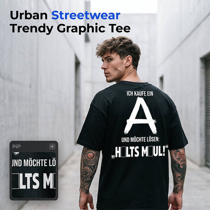 📢📢40% RABATT !!⏰Herren-Kurzarm-T-Shirt mit Rückenaufdruck
