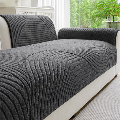🔥 50% RABATT! ❄️ Baumwoll-Samt Sofaüberwurf – Rutschfest, ultraweich & wärmend – Plüsch-Couchauflage für Wohnzimmer, Haustiere & Familie ✨