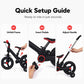 4-in-1 Convertible Kids Tricycle Balance Bike Stroller