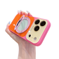 📱Handyhülle mit 360°-drehbarem Ringständer im Color-Block-Design