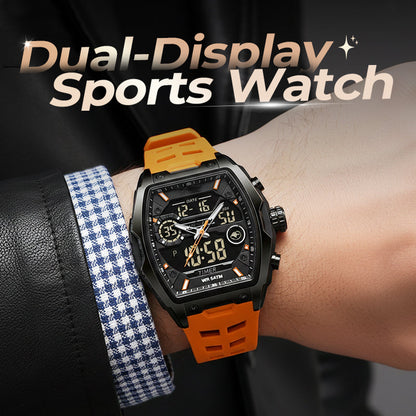 📢📢40% RABATT !!⏰ Herren Dual-Display Sportuhr mit Leuchtzifferblatt 🏃